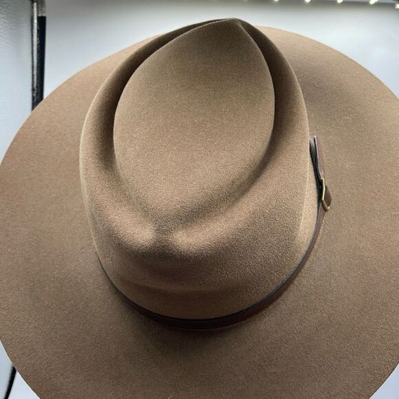 Boot Country Genuine Fur Felt custom made  cowboy ranch hat size 67/8 -50 - Picture 5 of 10